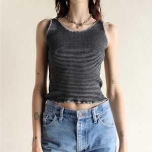 American Recycled Clothing Co Thermal Tank Gray